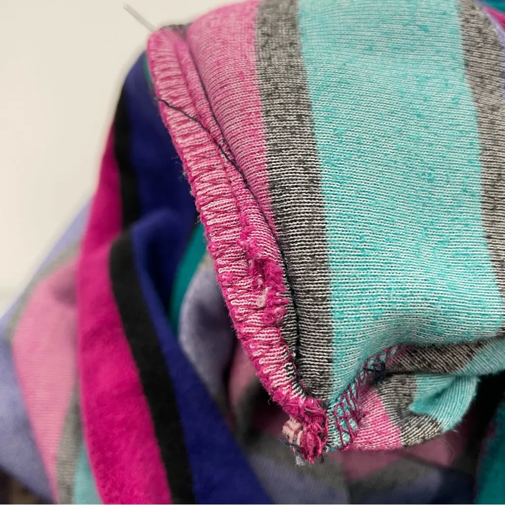 Vintage‎ Sweatshirt Striped Mock Neck Terrycloth Size 2X Top Long Sleeve Women - Image 12