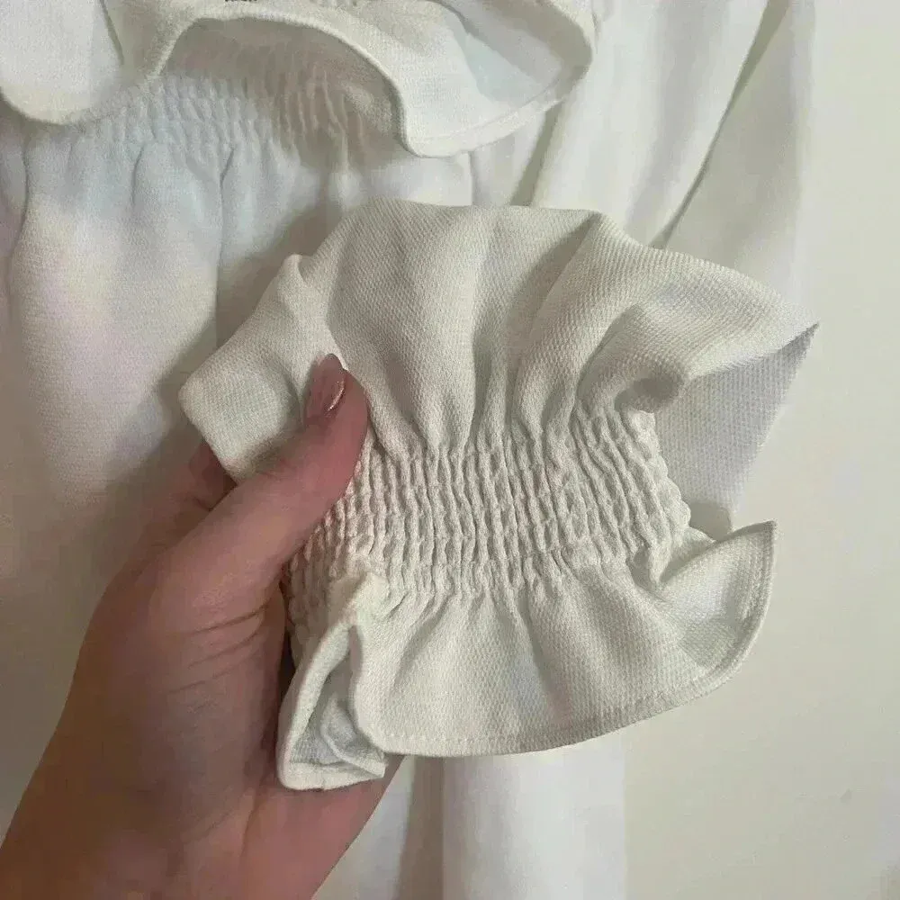 Tuckernuck White Off the Shoulder Marguerite Blouse - Image 9