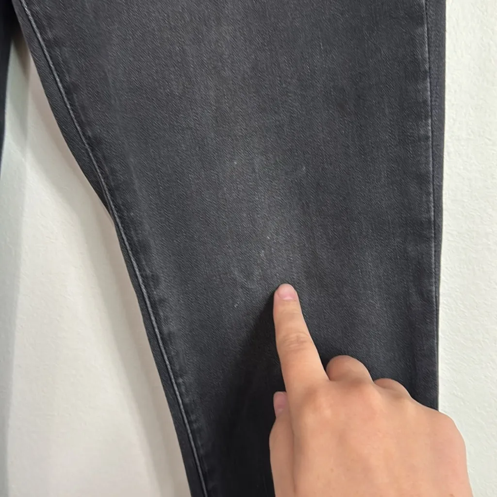 Good American Women’s Good Waist High Rise Distressed Black Skinny Jeans size 27 - Image 10