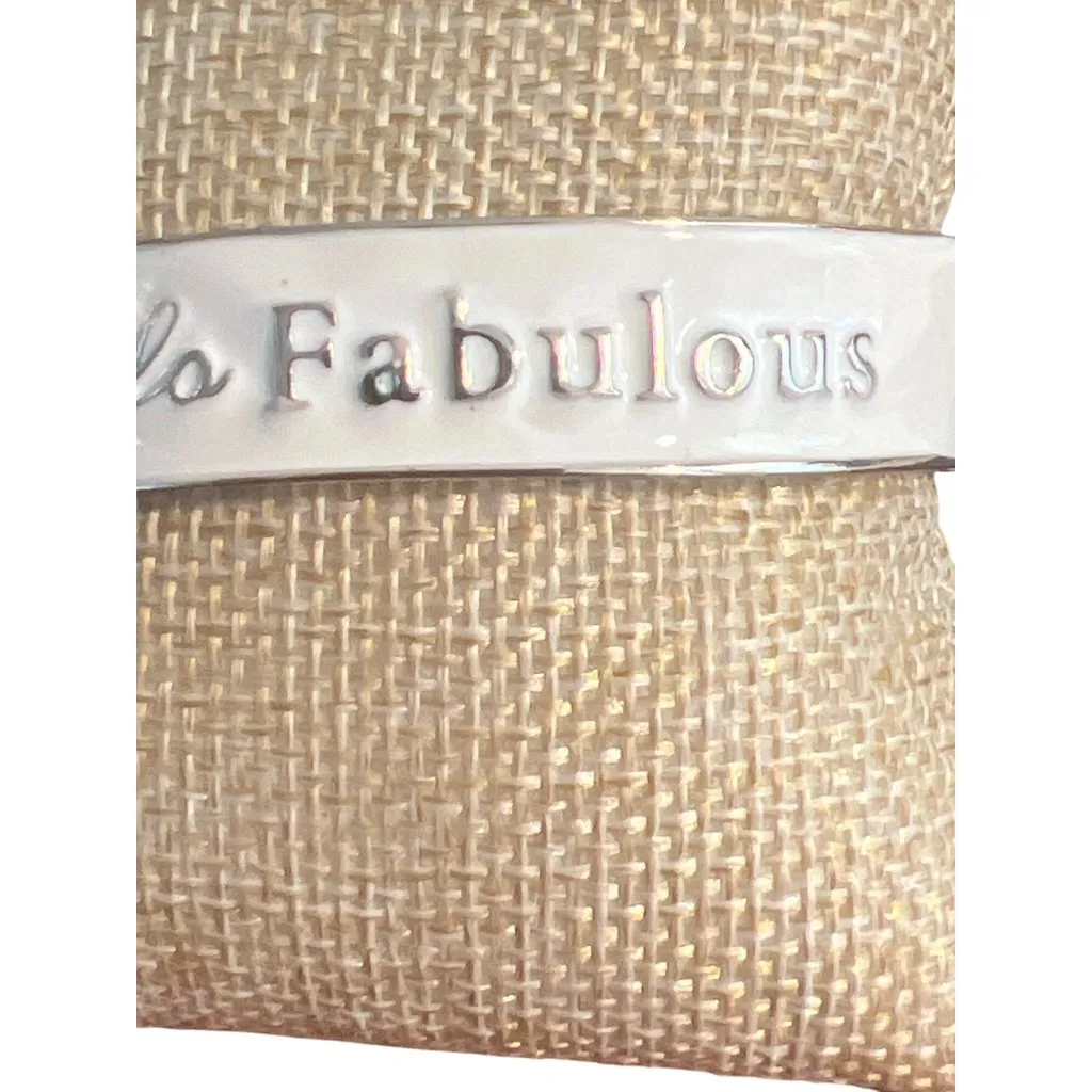 Vintage Hello Fabulous Fornash Clamper Bangle Bracelet Hinged Gold Tone Estate - Image 3