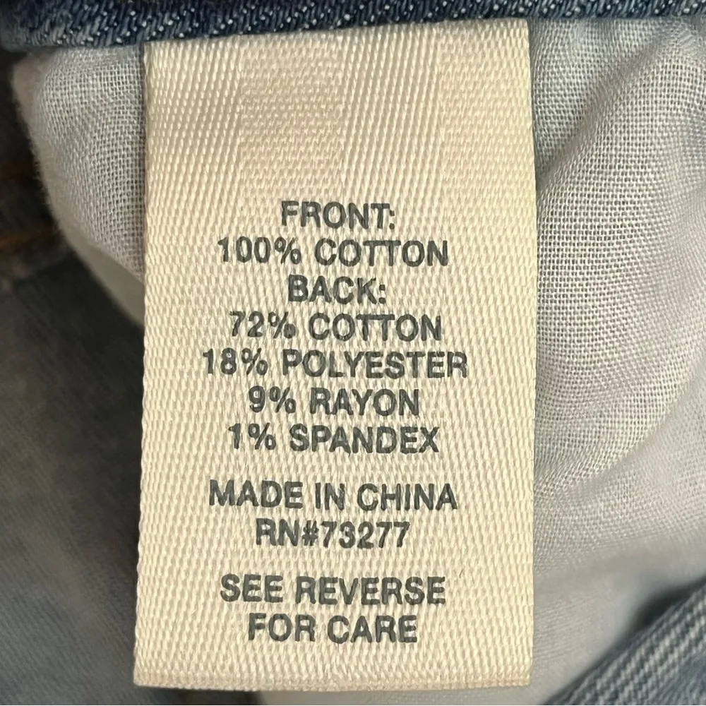 Mudd‎ Jeans Skirt Size 5 Womens Juniors Button Fly Distressed Blue Denim - Image 6