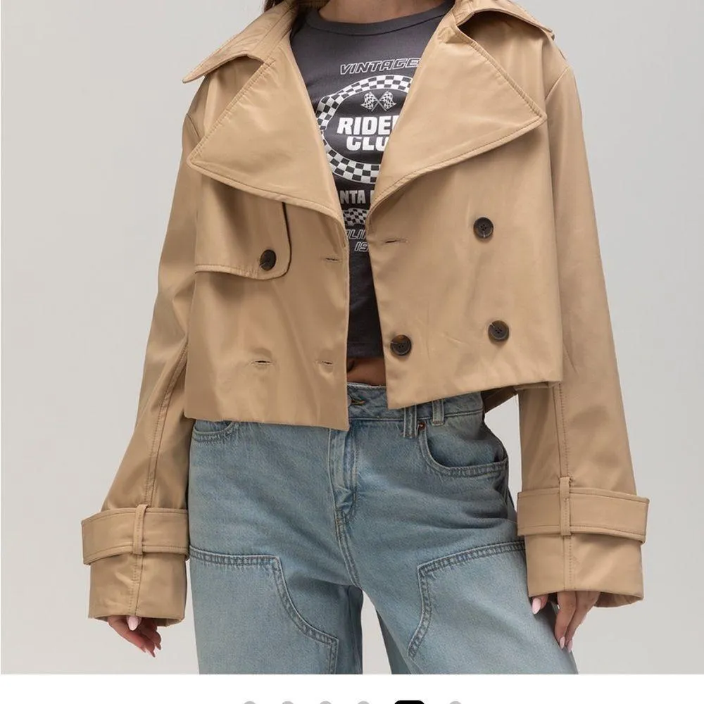 RSQ Womens Crop Trench Coat - Image 5