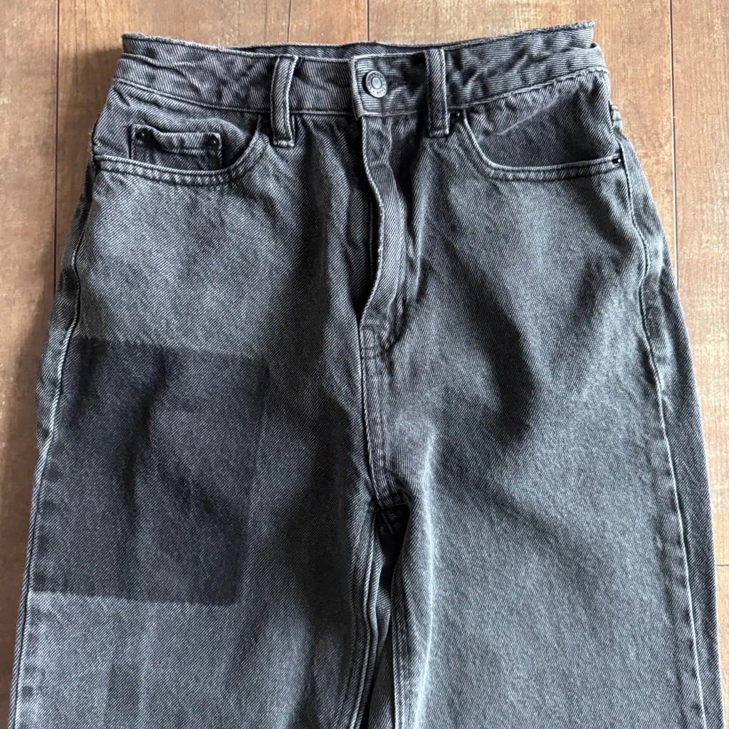 PacSun Eco Grey Patchwork 90’s Boyfriend High Rise Jeans Size 25 - Image 4