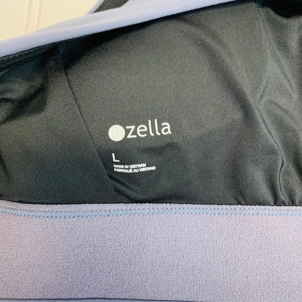 Zella Studio Lite Sports Bra Gray Bluish Sz Large - Image 6