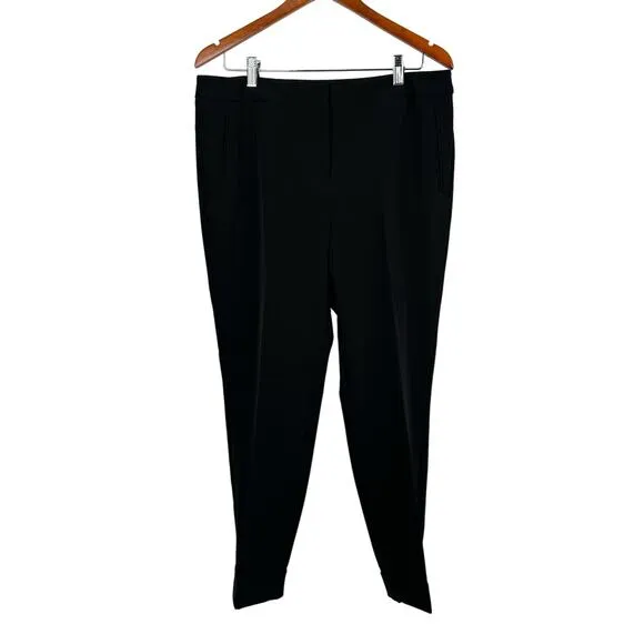 Adrianna Papell Slim Fit Cuffed Black‎ Pants SIze 12 NWT - Image 2