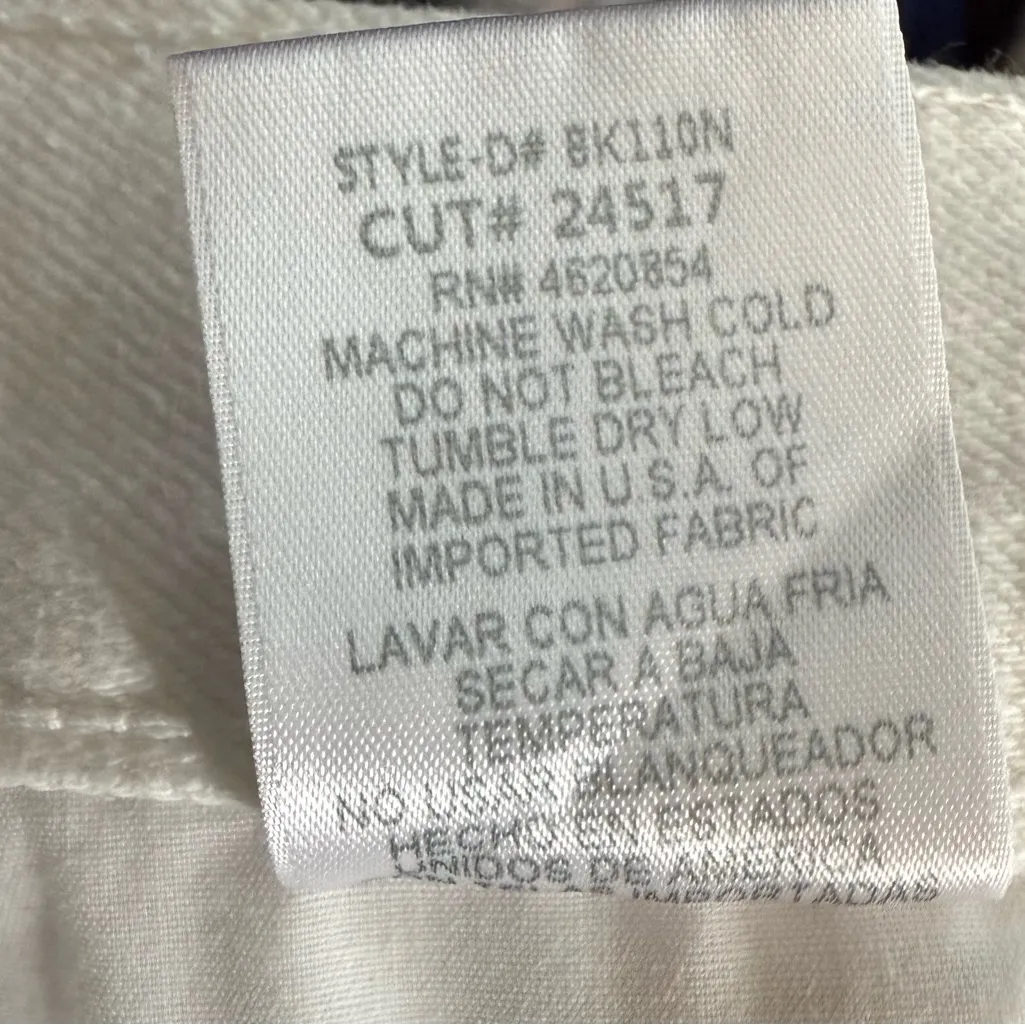 Just Black Denim White Ram Edge Hem Mini Skirt Women’s Sz L - Image 5