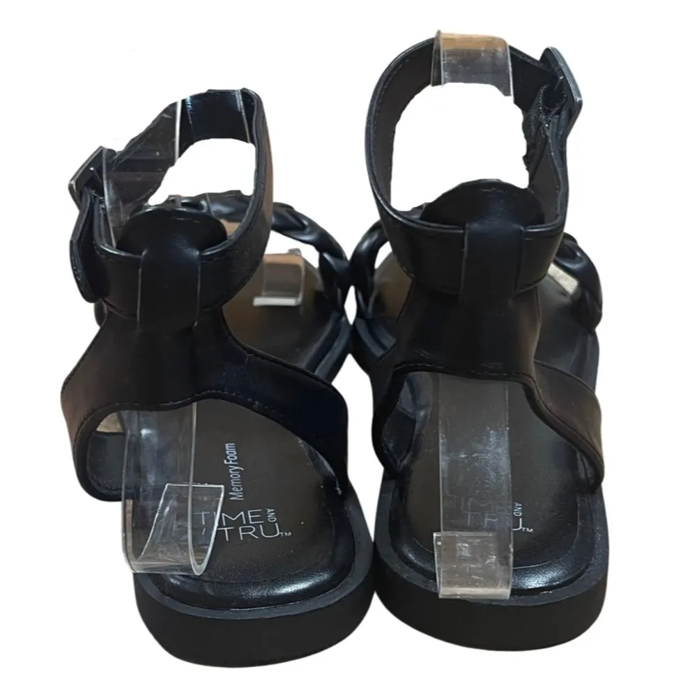 Time and Tru Size 8 Women's Braided Ankle Strap Sandals - Image 6