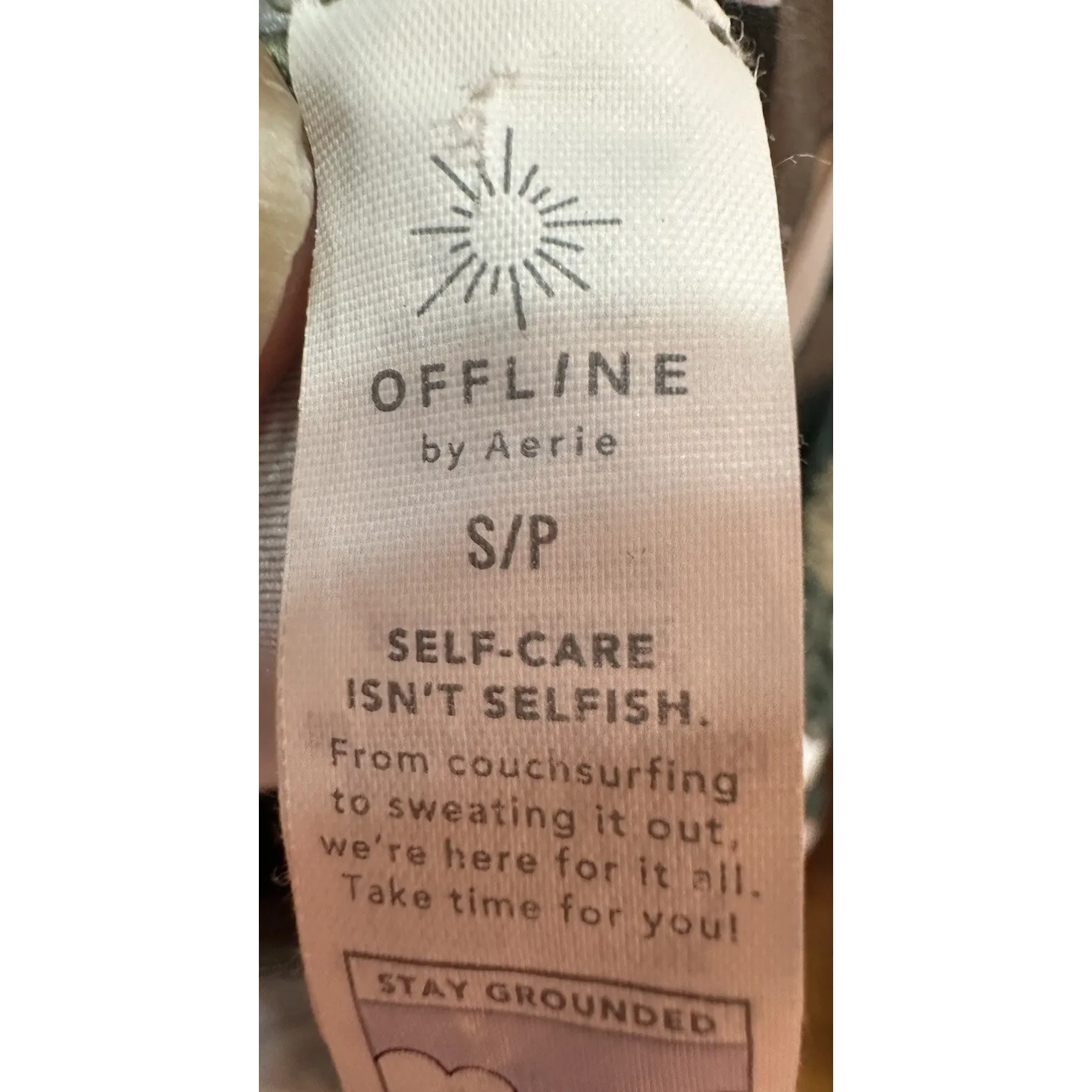 Aerie Offline Real Me 7/8 Green Print Leggings Size Small‎ - Image 7