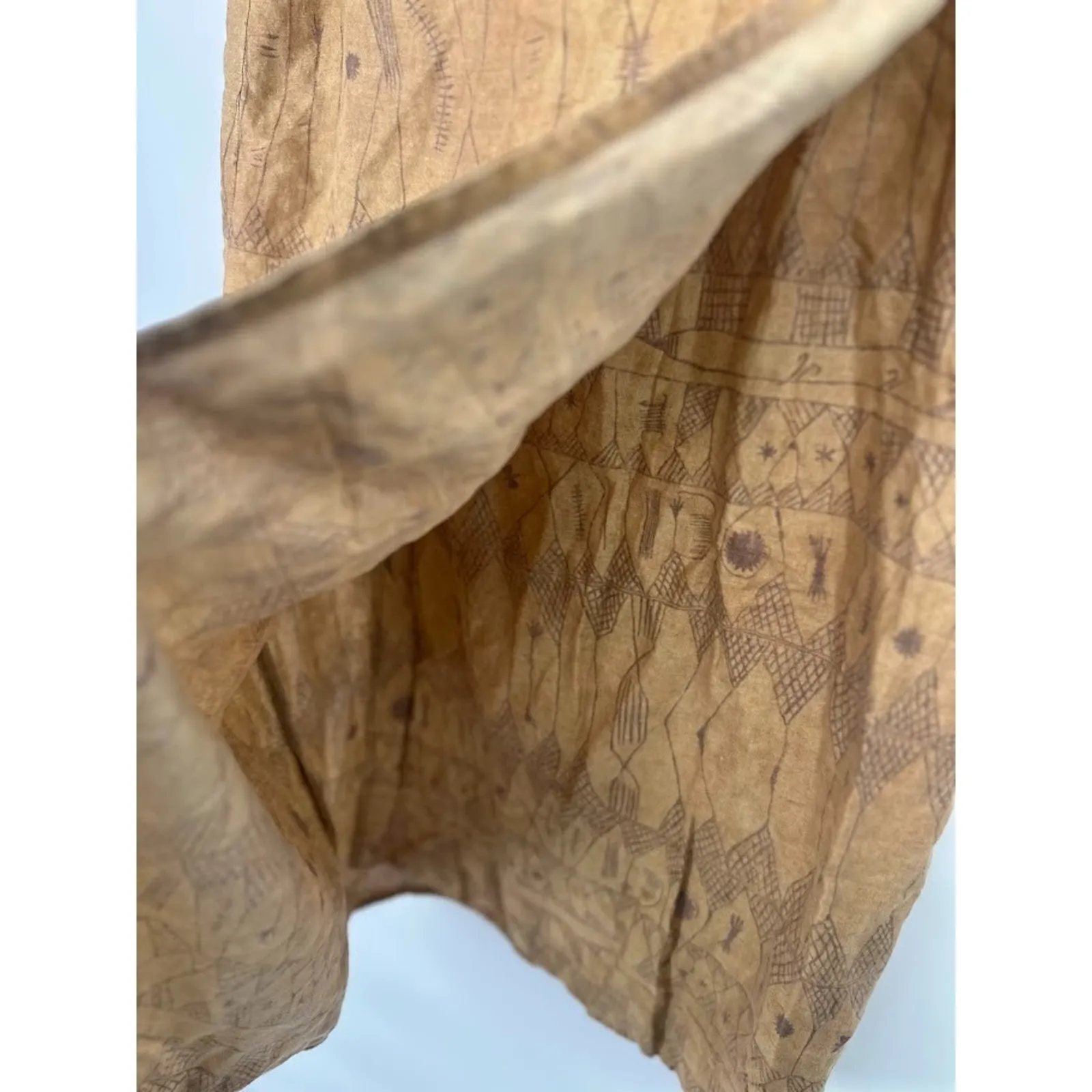 Vtg Lauren Ralph Lauren Linen Maxi Tie Wrap Skirt Size 16 Southwest Boho Aztec - Image 4