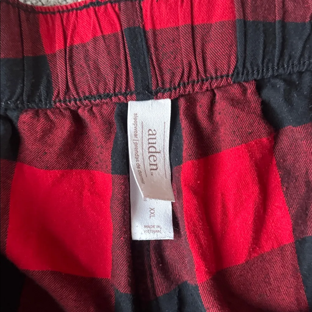 Auden Black/Red Checkered Pajama Set SIZE XXL Red - Image 8