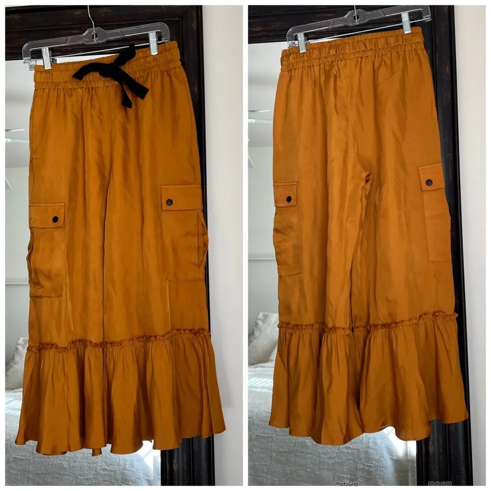 Cinq A Sept Frilled Flared Trousers Size XS - Image 2