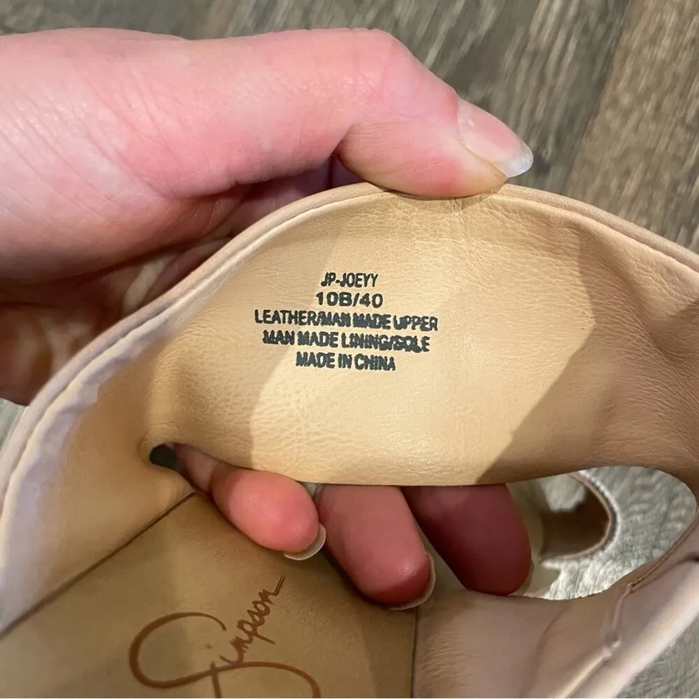 JESSICA SIMPSON Joeyy Leather Slip-On Sandals Size 10 - Image 6