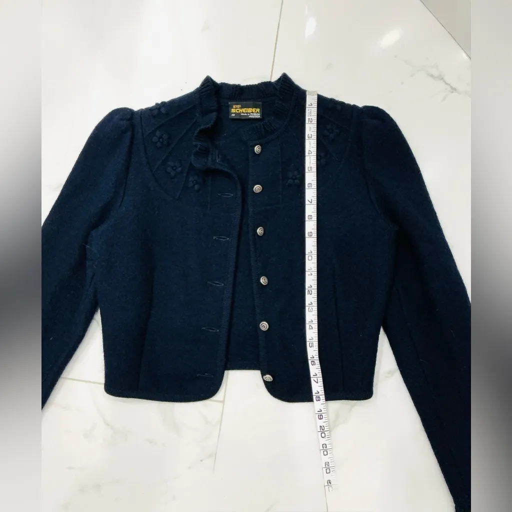 Dressy wool cardigan 🌹 Blue Size undefined - Image 11