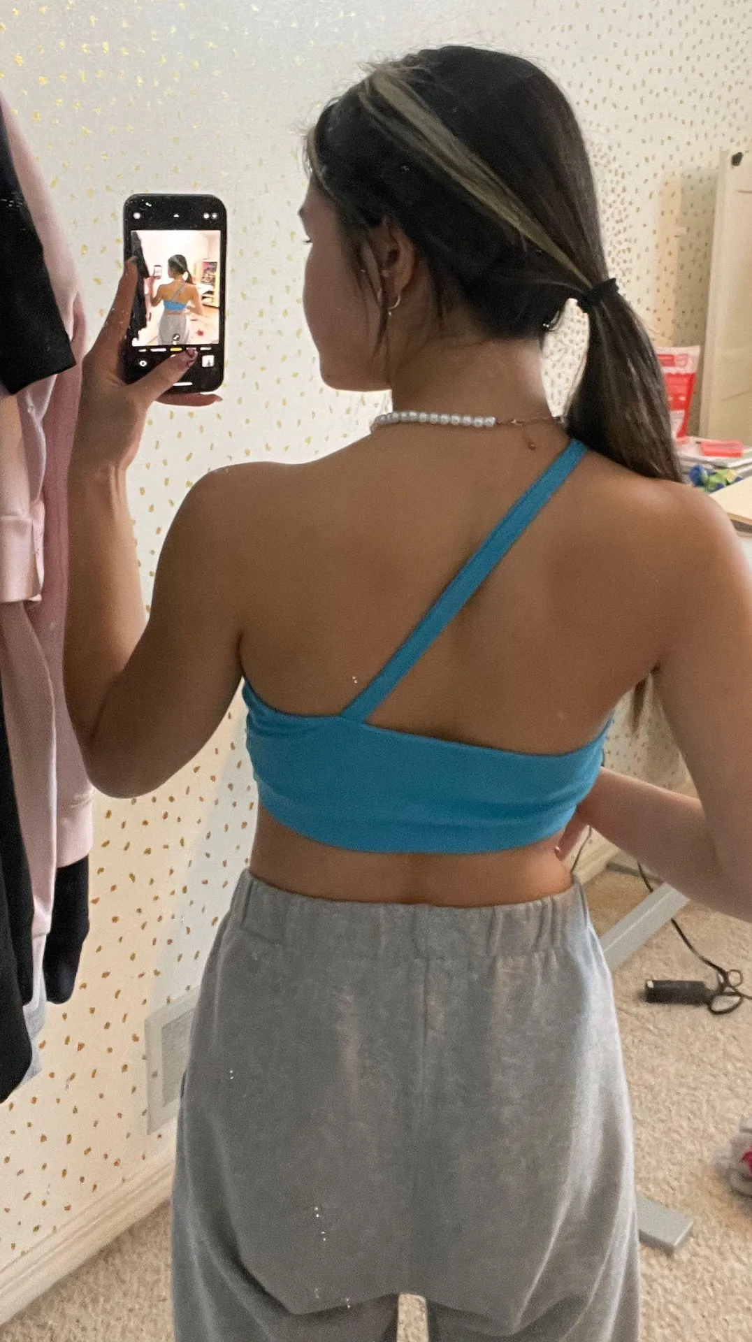 Blue One Shoulder Top Size XS - Image 2