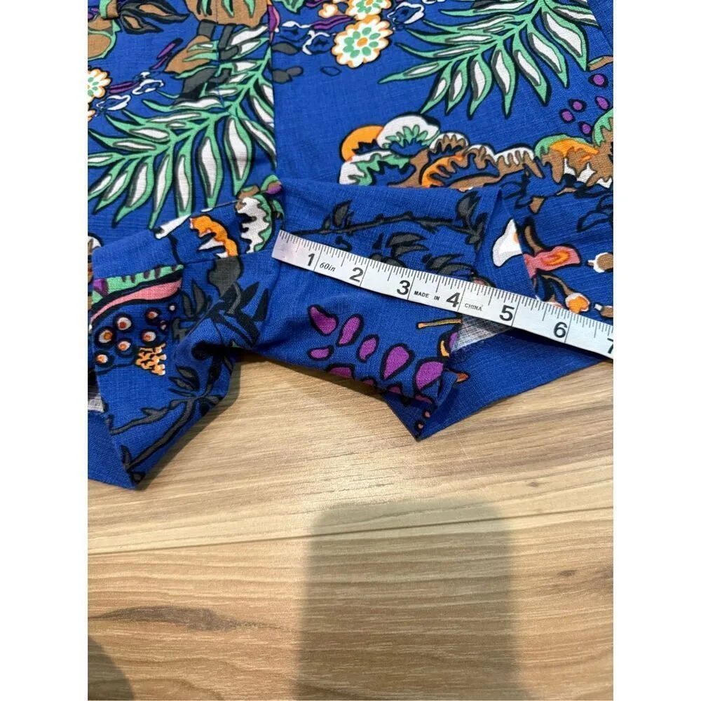 J.Crew NWT Shorts Womens Blue Floral Tropical Cotton Sz 12 or large - Image 10