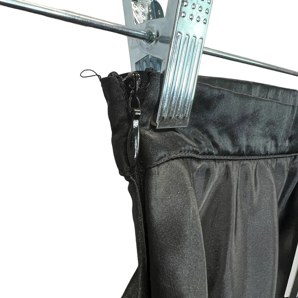 Zanzea Black Satin Long Maxi Skirt A-Line High Waist Flowy Evening Party M - Image 6