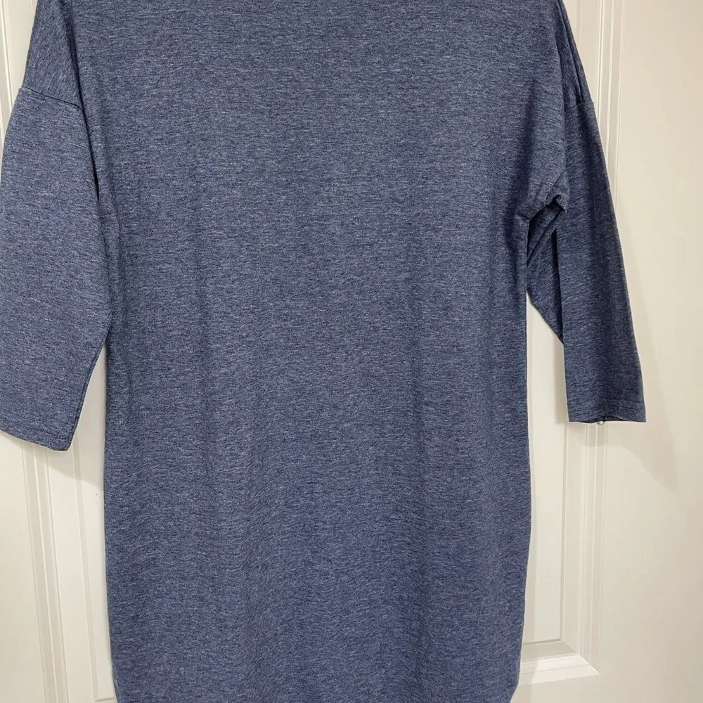 🔵 Sherosa Blue 3/4 Sleeve Tunic Tee Size S Soft Knit - Image 5
