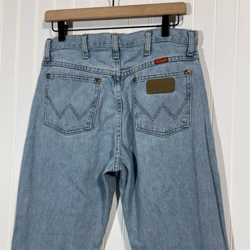 Wrangler Women’s Cowboy Cut Jeans 9x30 Blue Denim High Rise Straight Leg Western - Image 4