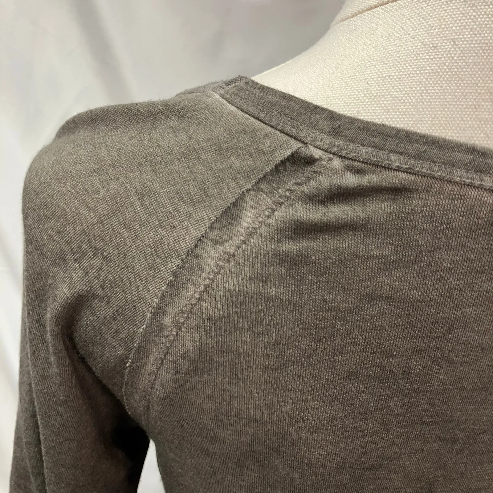 Dantelle Oil Dye Ruffle Hem Tunic Top Grey Womens small Drop Waist‎ Boho Grunge - Image 8