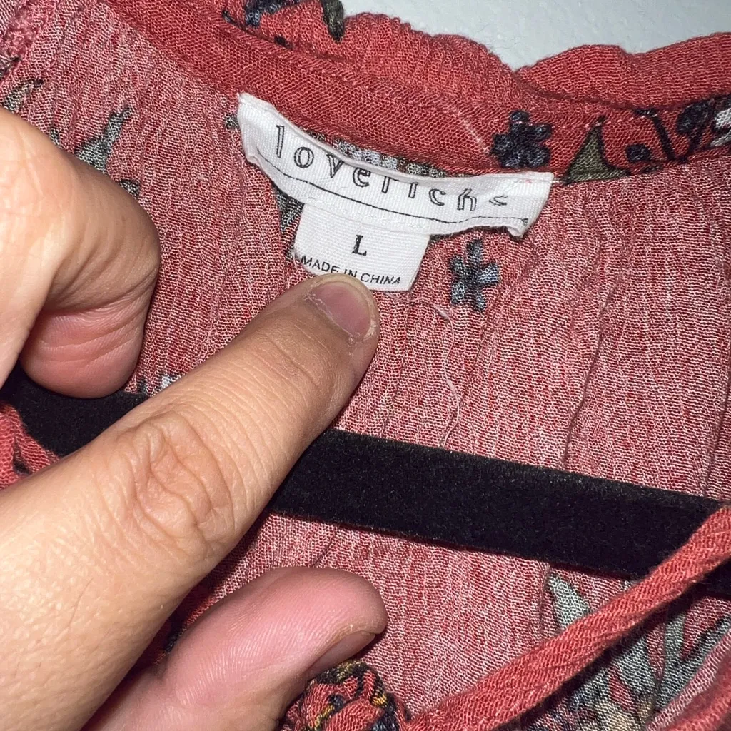 Love Riche  Rust Floral Embroidered Blouse - Image 2