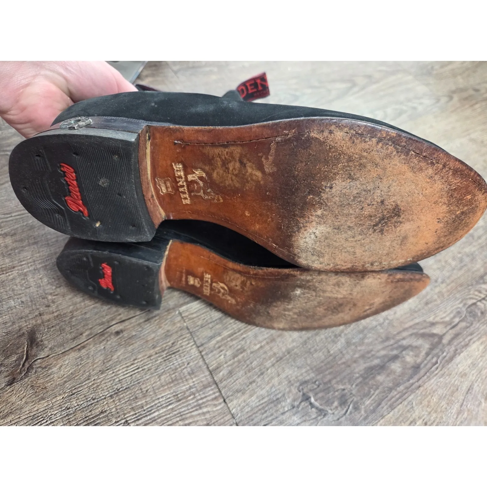 DENVER Western Chelsea Boots Black Suede Leather Rodeo Quality MX27 - Image 11