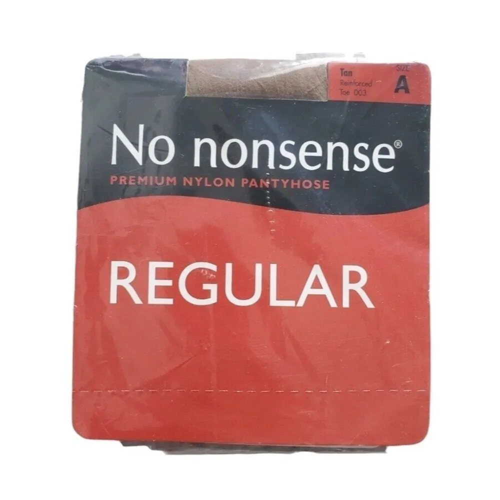 Vintage No Nonsense Nylons Regular Pantyhose Tan Reinforced Toe Size A NEW - Image 4