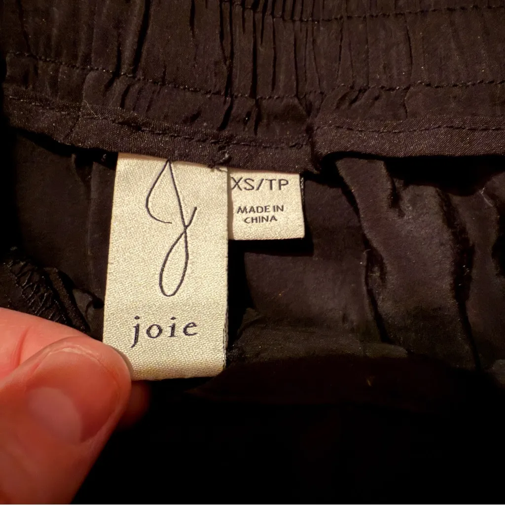 Joie Black High Rise Tapered Leg Cargo Ankle‎ Pants Sz XS - Image 3