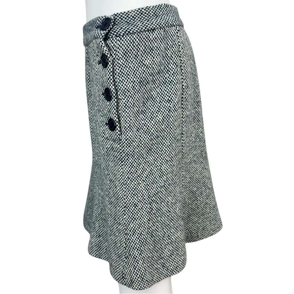 marc jacobs Blue Virgin Wool Tweed Skirt Size 6 - Image 3