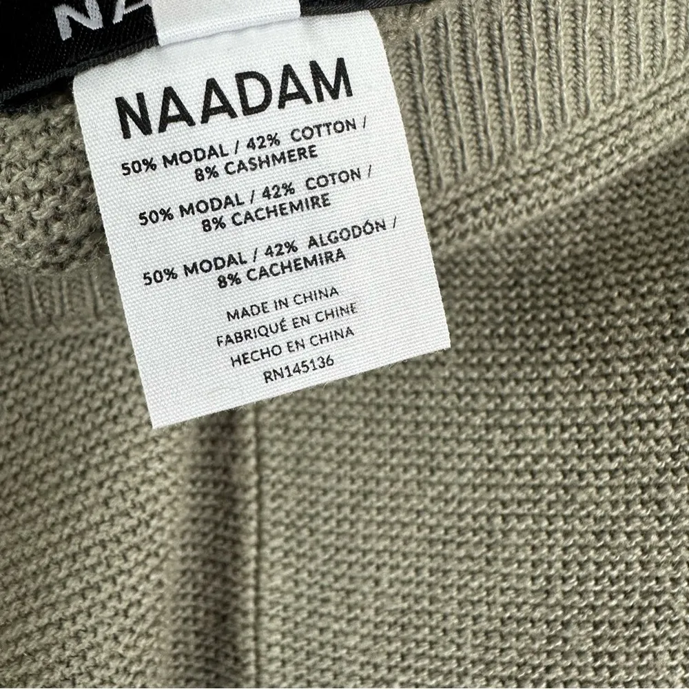 NAADAM Shorts Womens Small Olive Green Cashmere Cotton Knit Pull On Casual - Image 4