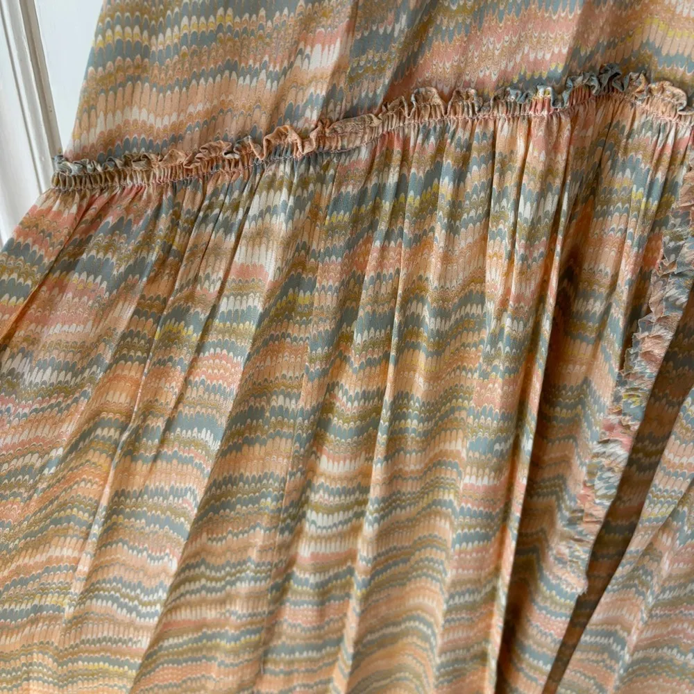 NWT Ulla Johnson Celeste Neutral Aesthetic Silk Maxi Dress in Opal Size 2 Waves - Image 14