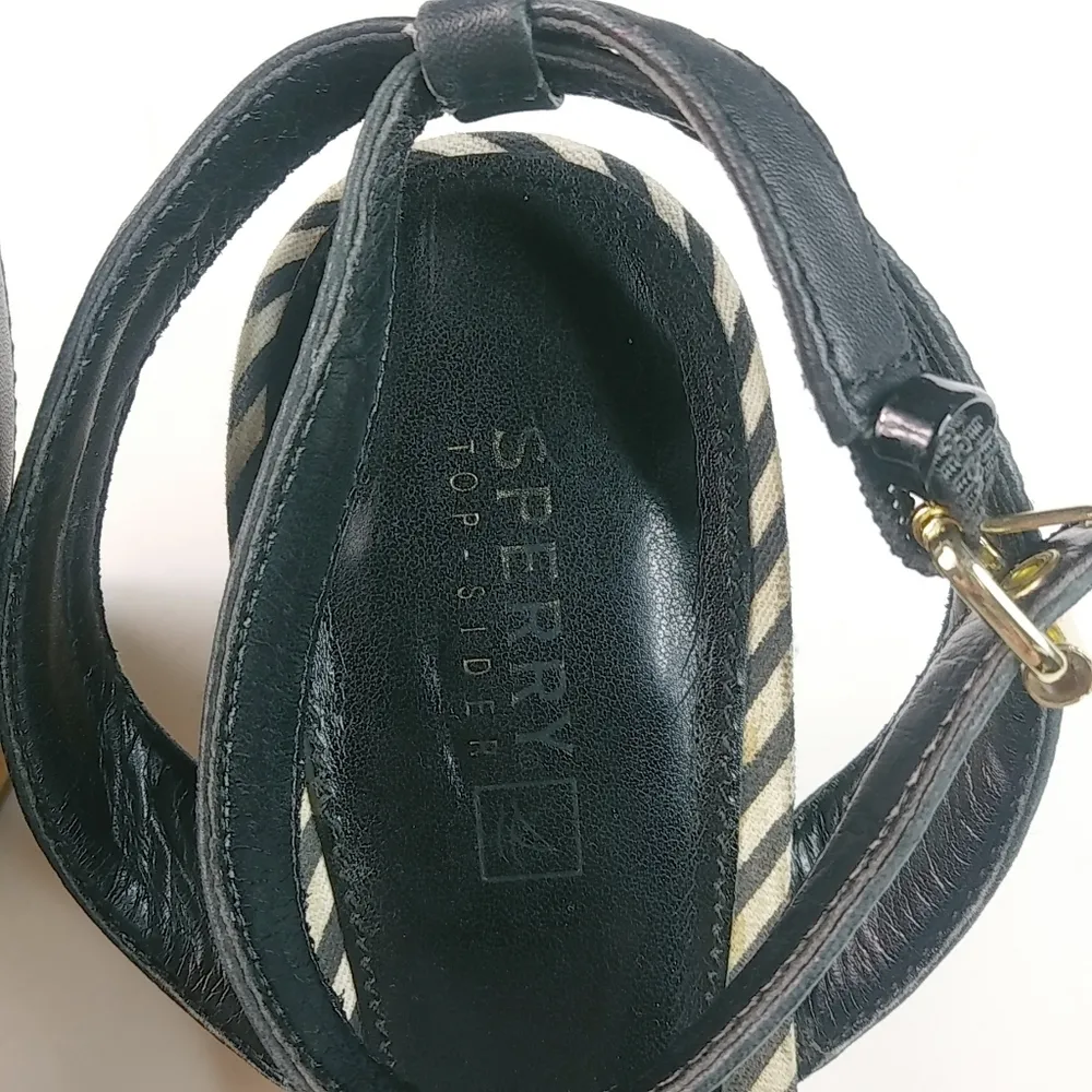 Sperry Topsiders 9 Nautical Cork Rope Tie Wedgies Sandals Shoes - Image 6