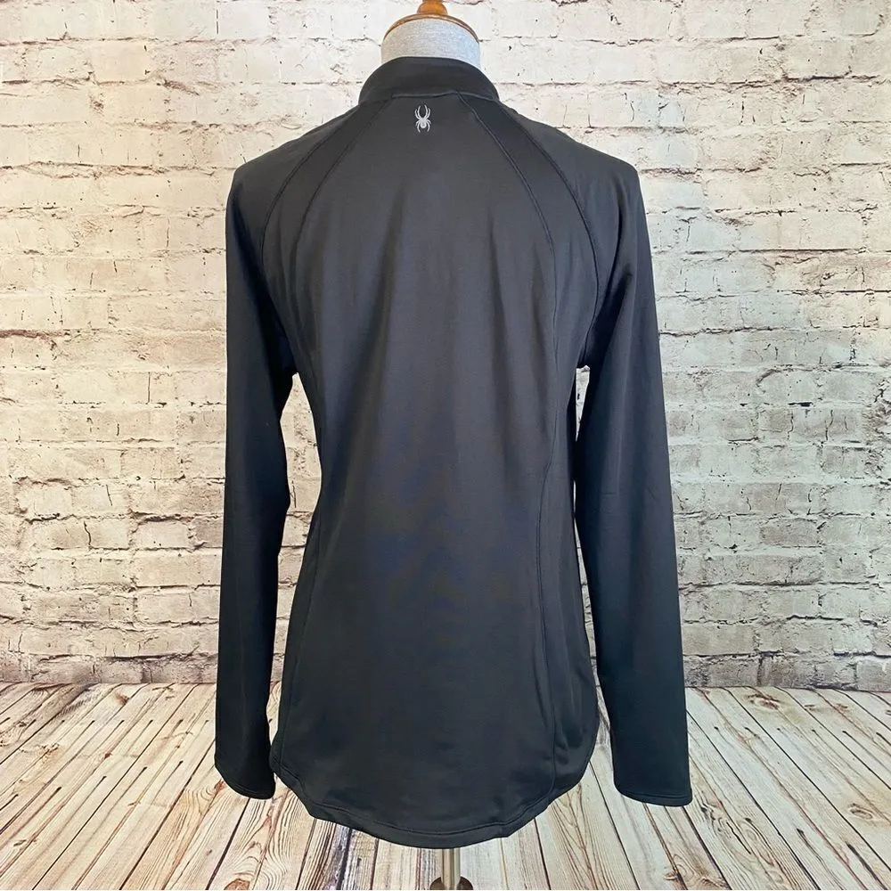 Spyder Half Zip Black Athletic Pullover Sweater Layering Large NWT - Image 3