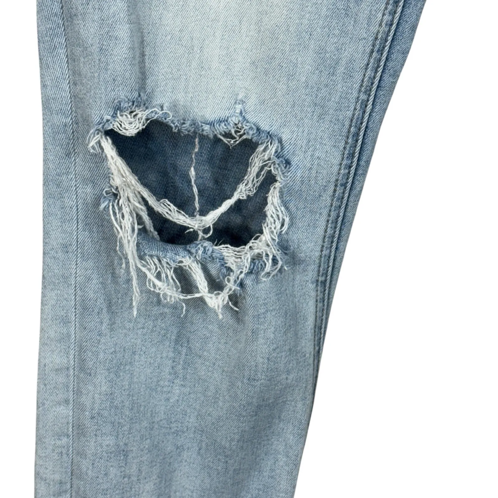 Altar'd State Vervet SZ 30 Jeans Distressed Stretch Hi-Rise Light Wash Zip-Fly - Image 5