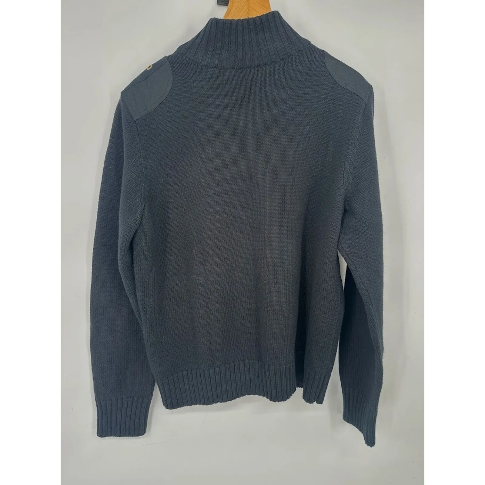 Lauren Ralph Lauren Women Black Full Zip Sweater Shoulder Patch Old Money XL - Image 3