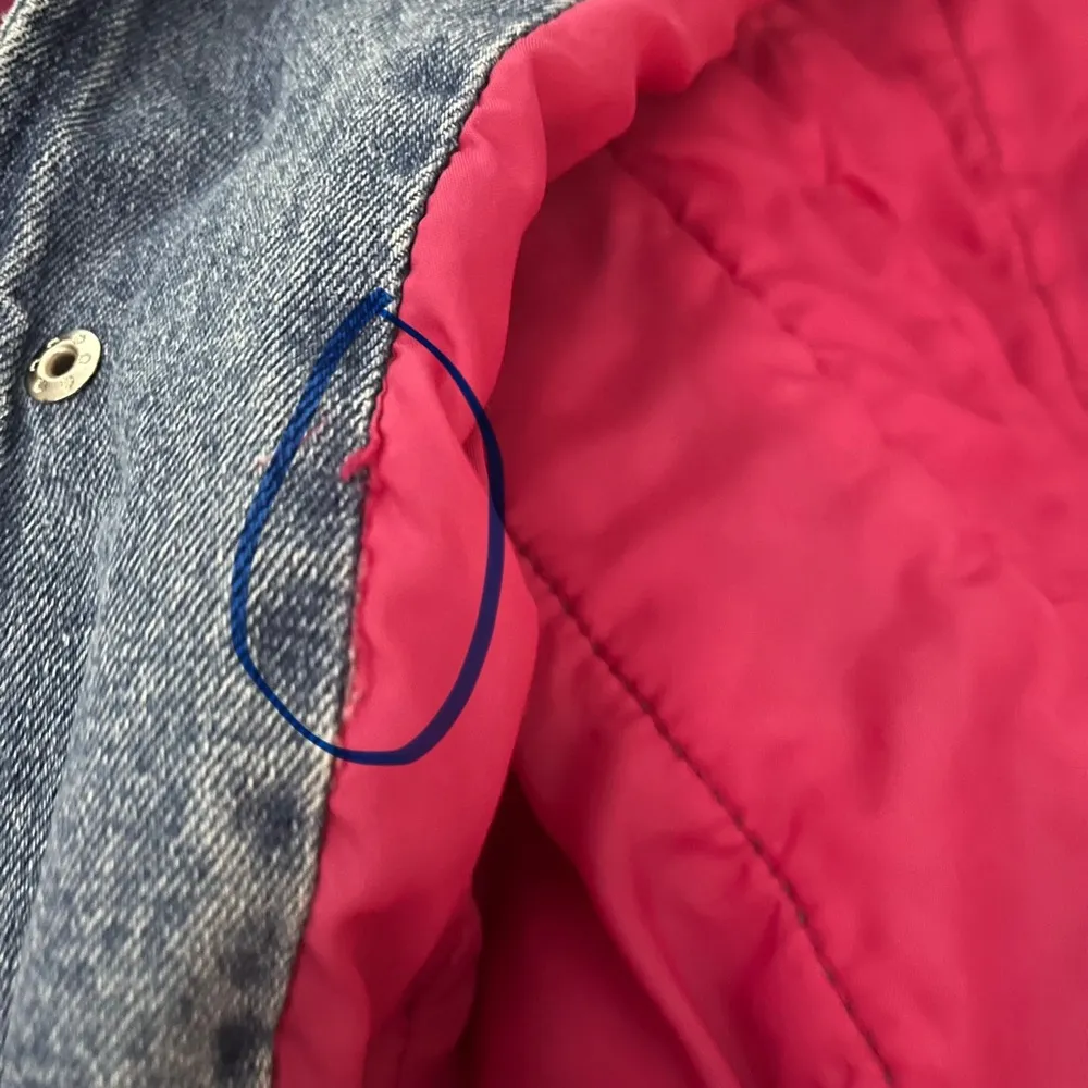 Vintage Ivy Club Classics Denim Bomber Jacket, Sz S Blue - Image 16