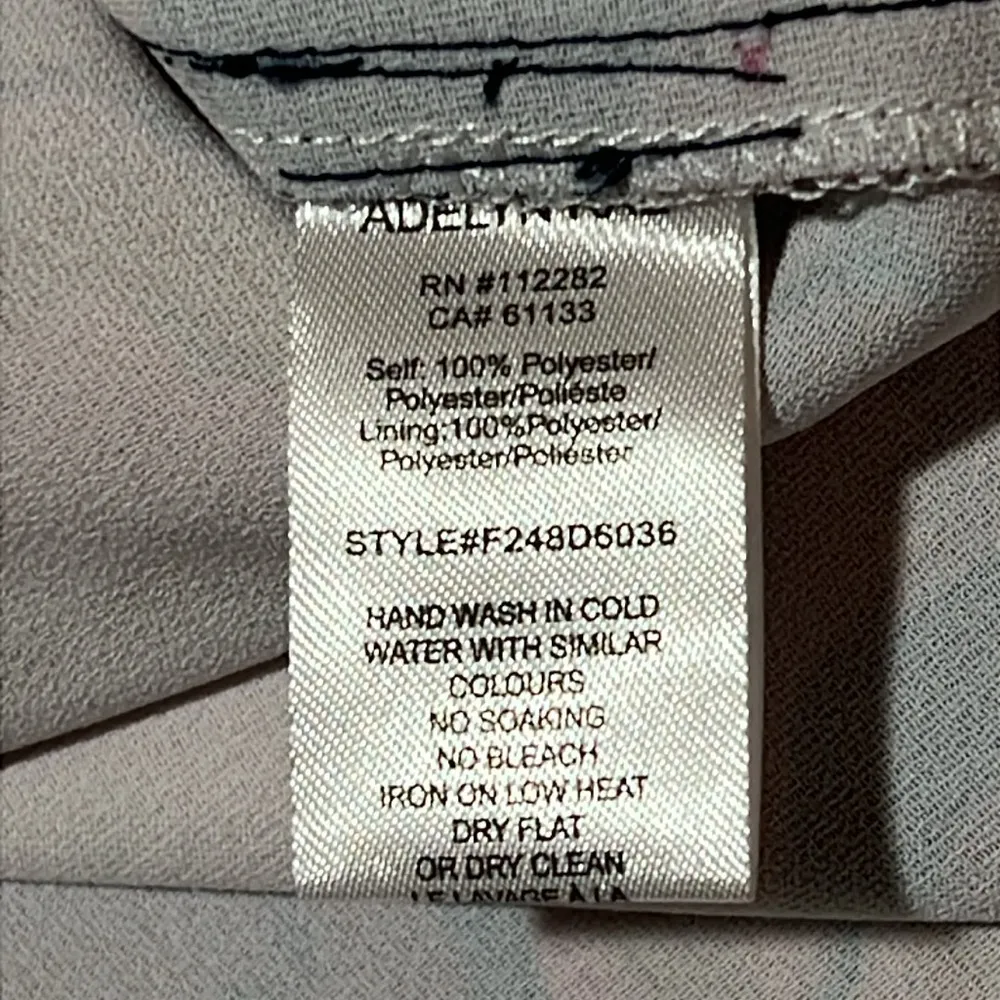 Adelyn Rae satin dress floral print, split long sleeve, size XL NWOT - Image 14