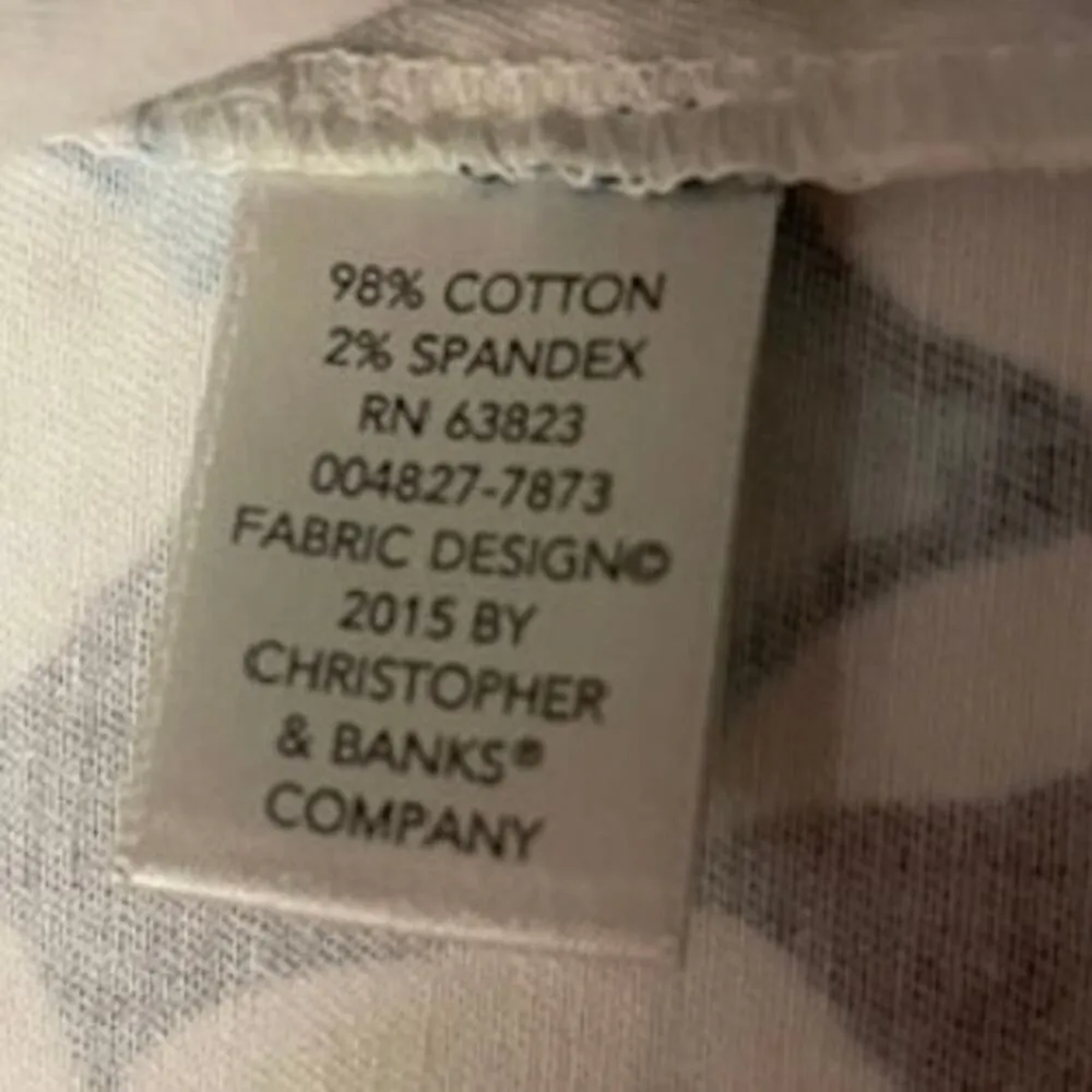 Christopher Banks Cotton Denim Jacket Medium White Colorful Diamond Pattern - Image 4