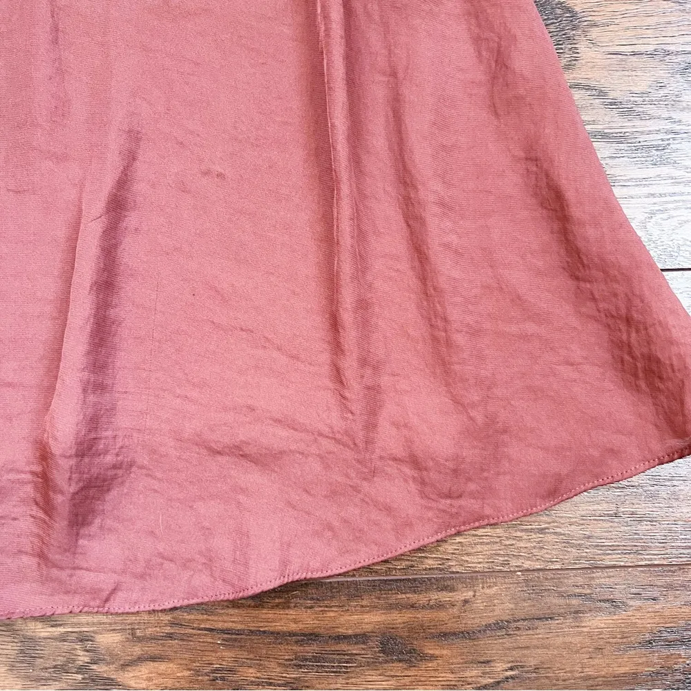 Free People • Deep V Bandeau Top satin lace cami tank Copper rust cream bralette - Image 7