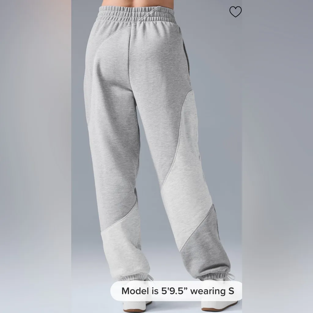 ALO Yoga NWOT Make Waves Sweatpants Joggers Athletic Heathered Grey Tonal Size S - Image 2