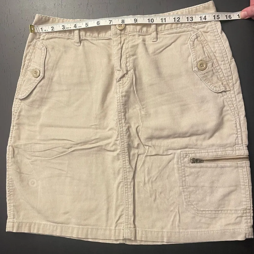 Eddie Bauer Tan Corduroy Utility Skirt Women’s Size 6 - Image 7