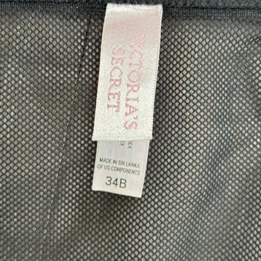 Vintage y2k Victorias‎ Secret Corset Bustier Black Mesh Lace Beaded Sz 34B - Image 6