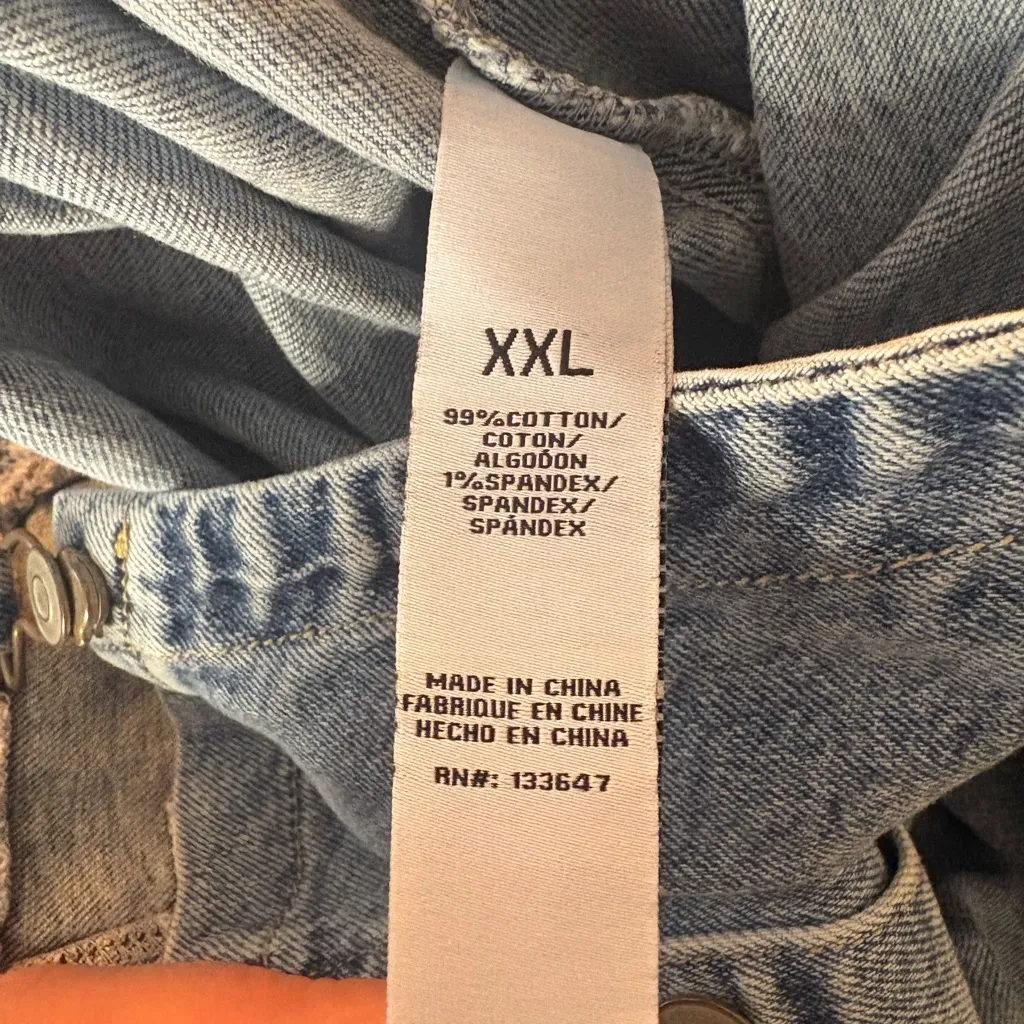 Celebrity Pink Women's denim overall dress, XXL - Image 4