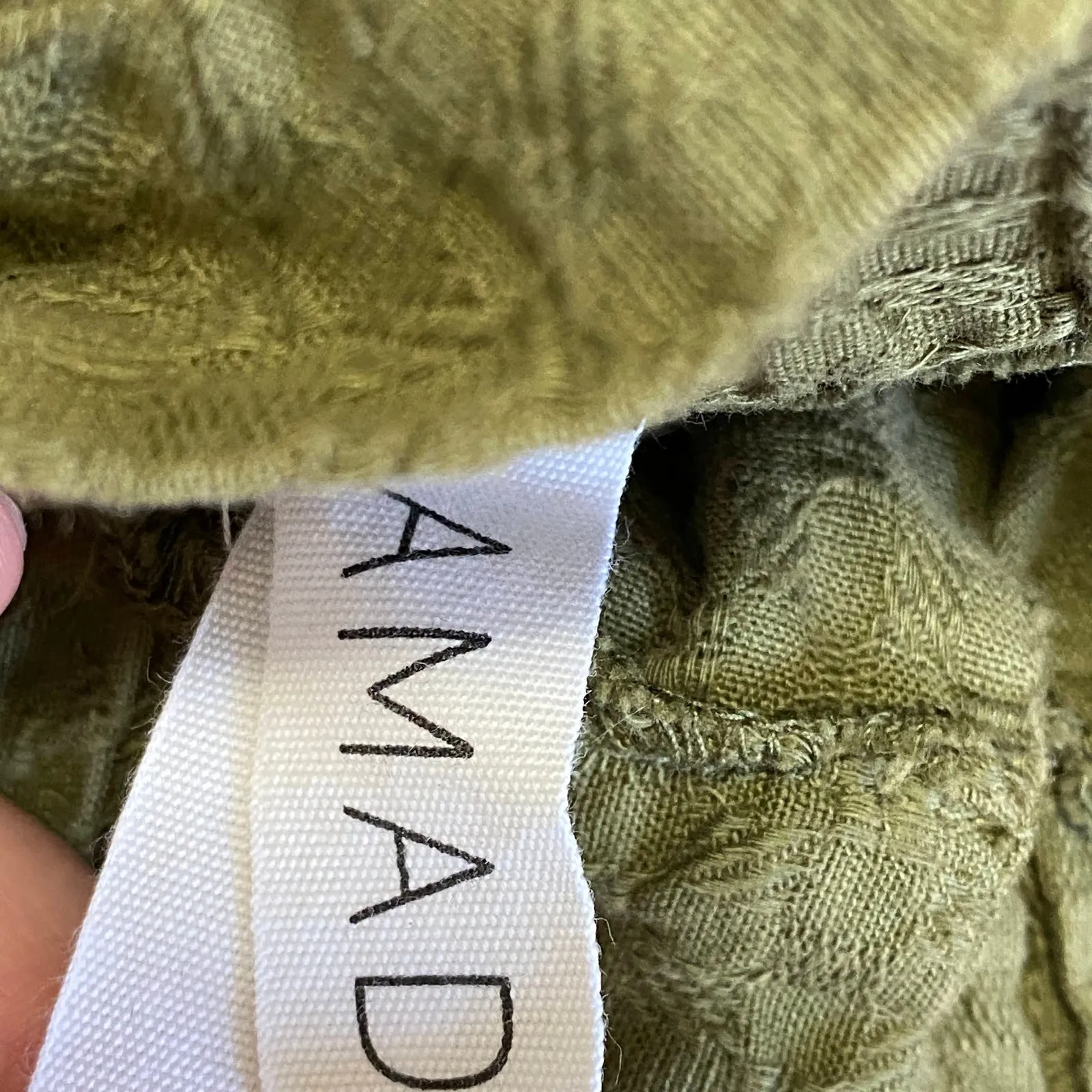 Anthropologie Amadi Rhys Green Textured Paperbag Shorts Women's Size Small S - Image 6