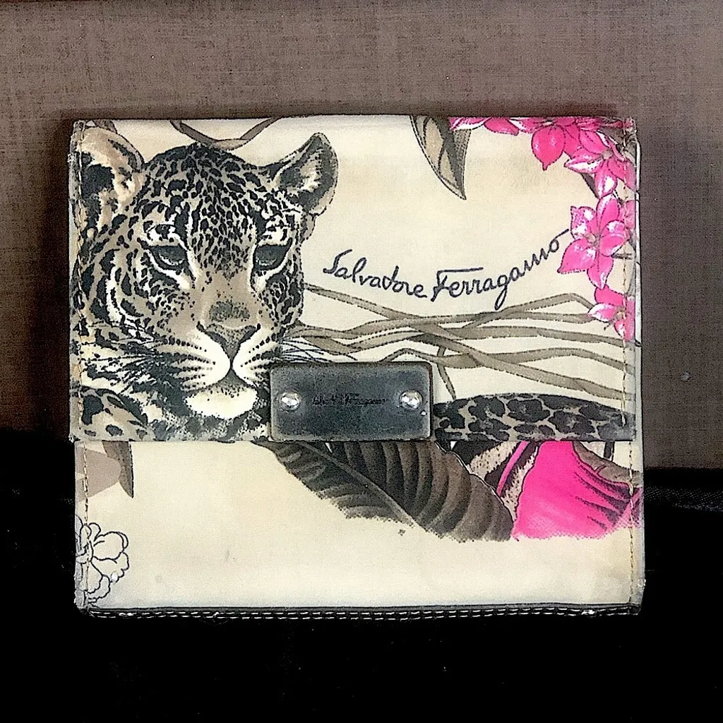 SALVATORE FERRAGAMO Leopard Jungle Print Crossbody Shoulder Boston Bag NWOT - Image 3