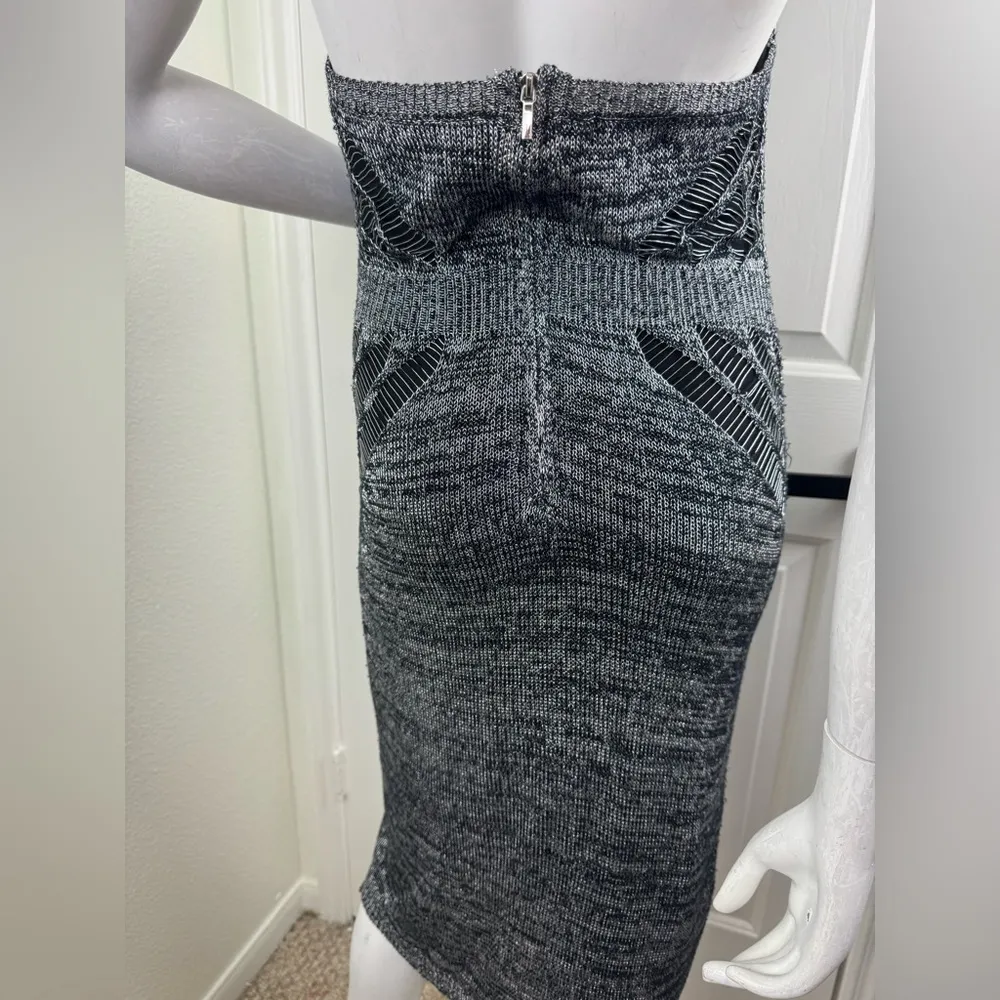 Bebe Elegant Gray Knit Dress.  #161 - Image 4