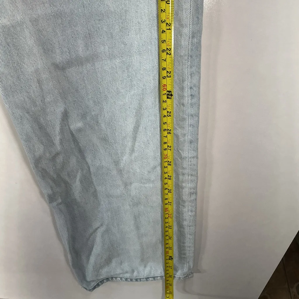 Denim Forum Light Blue Straight Leg Jeans Size 25 - Image 9