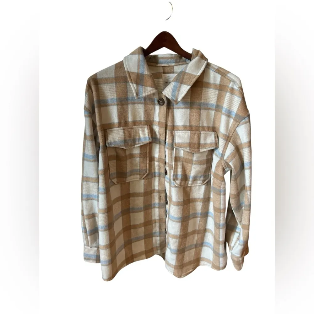 Avec Les Filles Women's Plaid Shirt Jacket Size 2X Multicolor Casual - Image 6