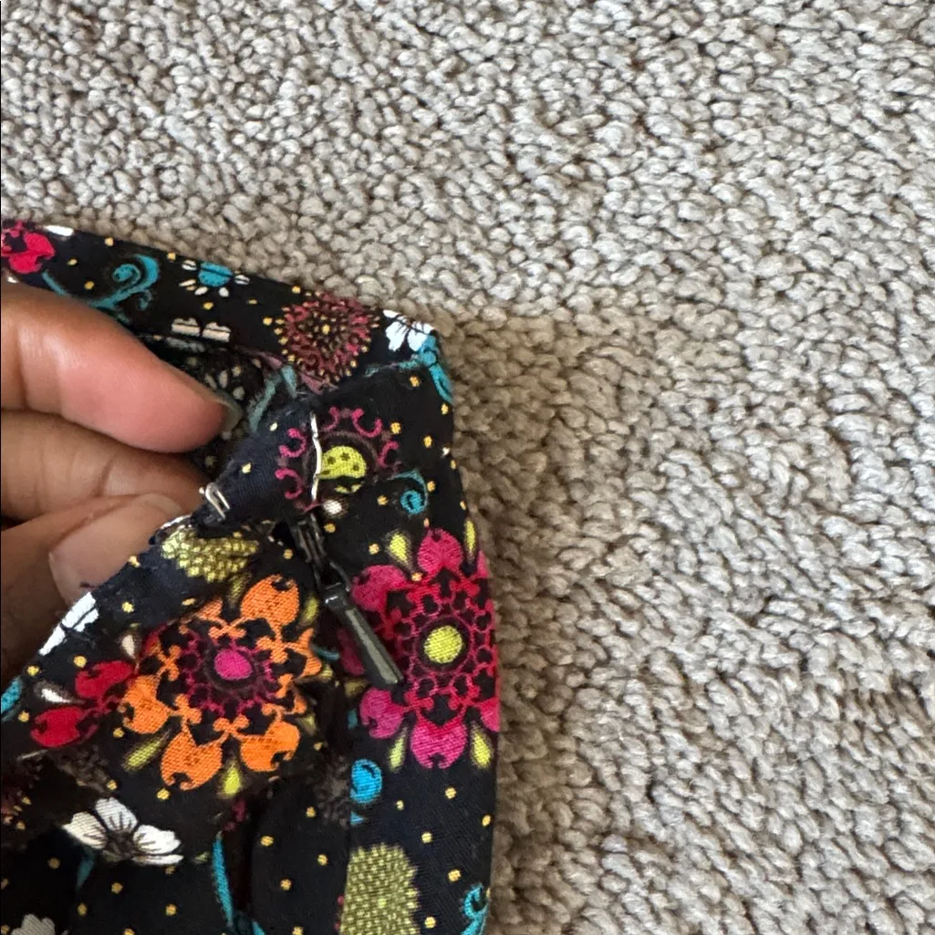 Christopher & Banks Black Multicolor Floral Skirt SIZE 8 - Image 3