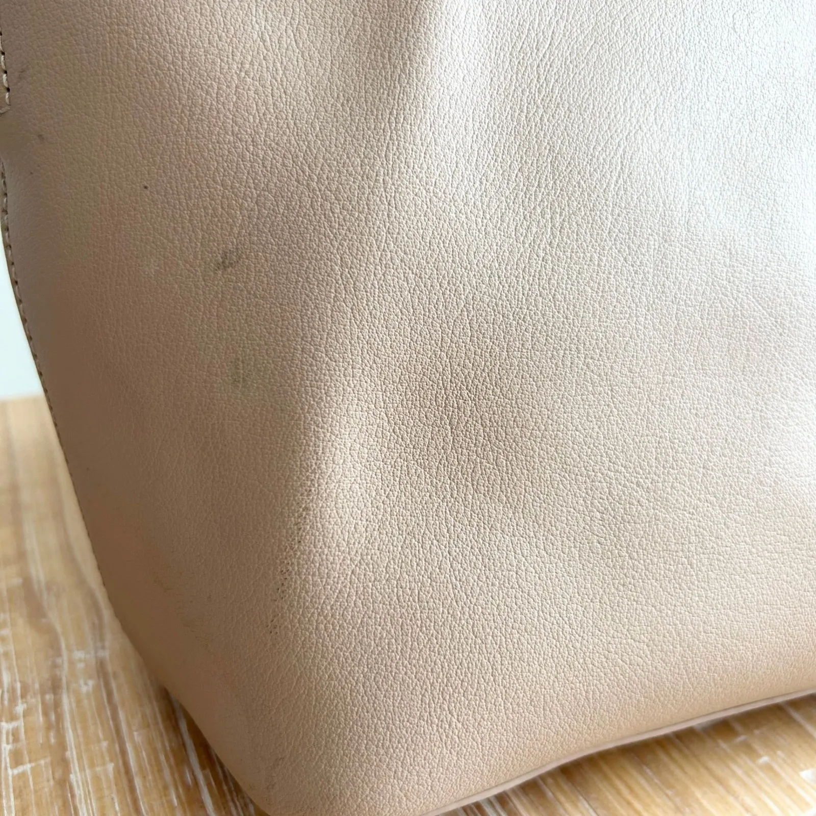 Away The Latitude Tote Bag Buff Nude Leather Shoulder Bag Carryall Travel Tan - Image 7