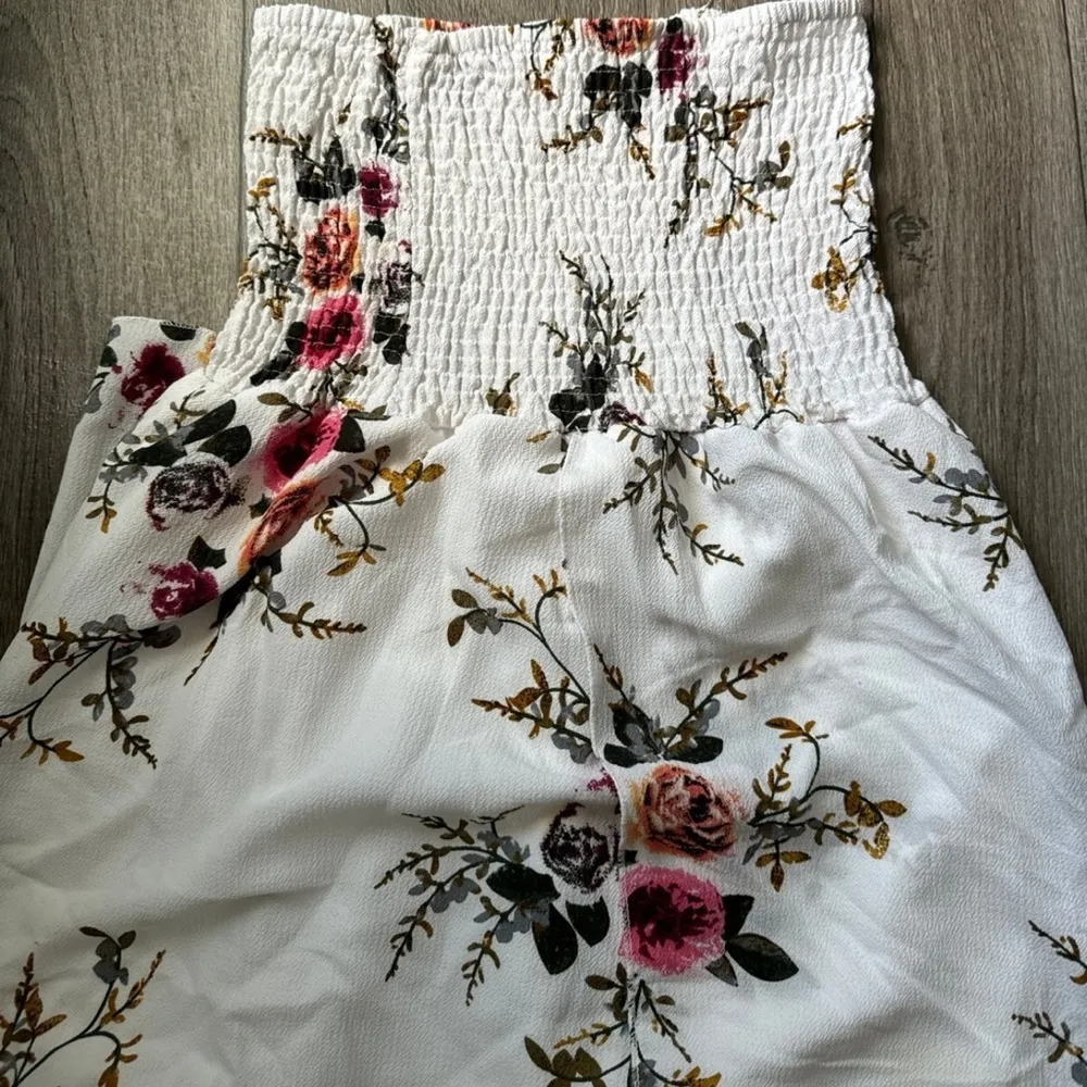 Floral Tube Top Dress White Size XL - Image 2
